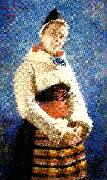 jenny nystrom rattvikskulla i vinterdrakt oil painting